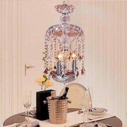 Lámpara colgante moderna de cristal con 3 luces y pantalla de cristal