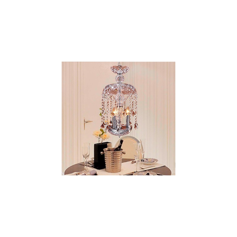 Lámpara colgante moderna de cristal con 3 luces y pantalla de cristal