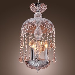 Lámpara colgante moderna de cristal con 3 luces y pantalla de cristal