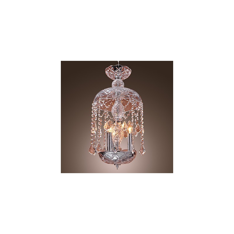Lámpara colgante moderna de cristal con 3 luces y pantalla de cristal