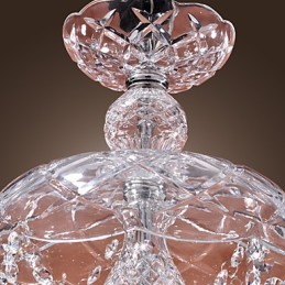 Lámpara colgante moderna de cristal con 3 luces y pantalla de cristal