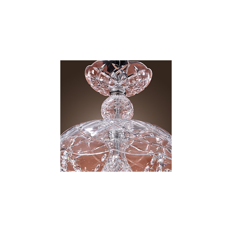 Lámpara colgante moderna de cristal con 3 luces y pantalla de cristal