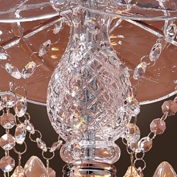 Lámpara colgante moderna de cristal con 3 luces y pantalla de cristal
