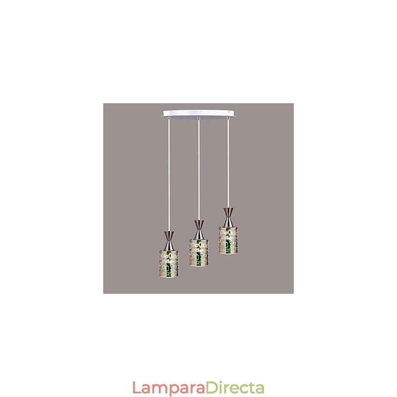 Lámpara cromada con grabado láser Dream