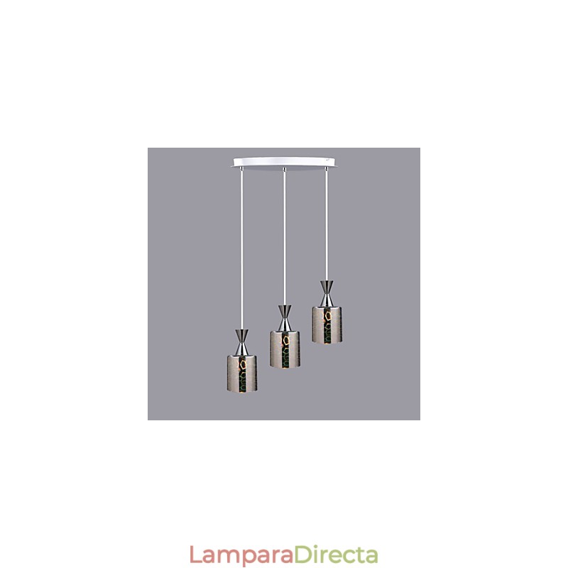 Lámpara cromada con grabado láser Dream