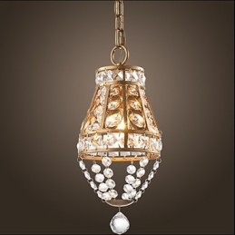 Lámpara de araña de cristal estilo country americano, estilo retro para porche.