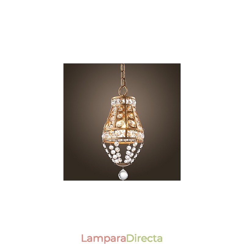 Lámpara de araña de cristal estilo country americano, estilo retro para porche.