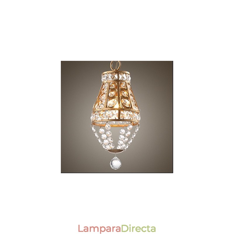 Lámpara de araña de cristal estilo country americano, estilo retro para porche.