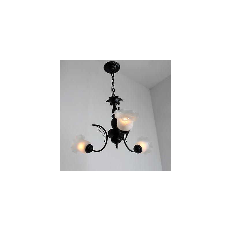 Lámpara de araña de metal con pintura clásica tradicional