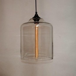 Lámpara colgante con diseño de botella, 1 luz, con pintura de hierro concisa