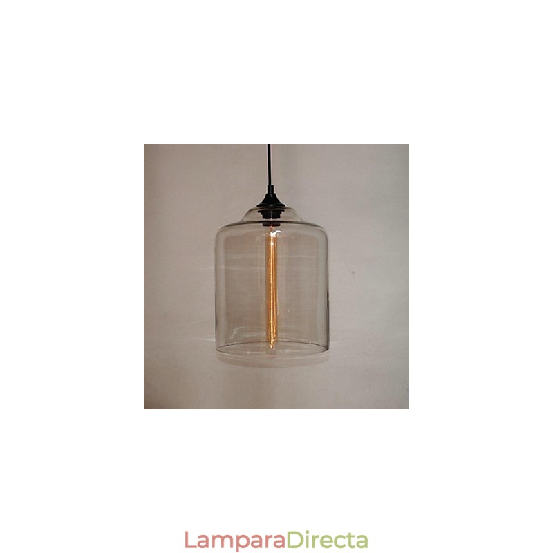 Lámpara colgante con diseño de botella, 1 luz, con pintura de hierro concisa
