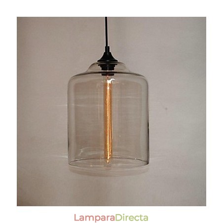 Lámpara colgante con diseño de botella, 1 luz, con pintura de hierro concisa Lámpara colgante con diseño de botella, 1 luz, con pintura de hierro concisa
