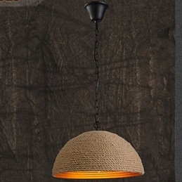 Lámpara de araña vintage de hierro forjado: cáñamo industrial creativo