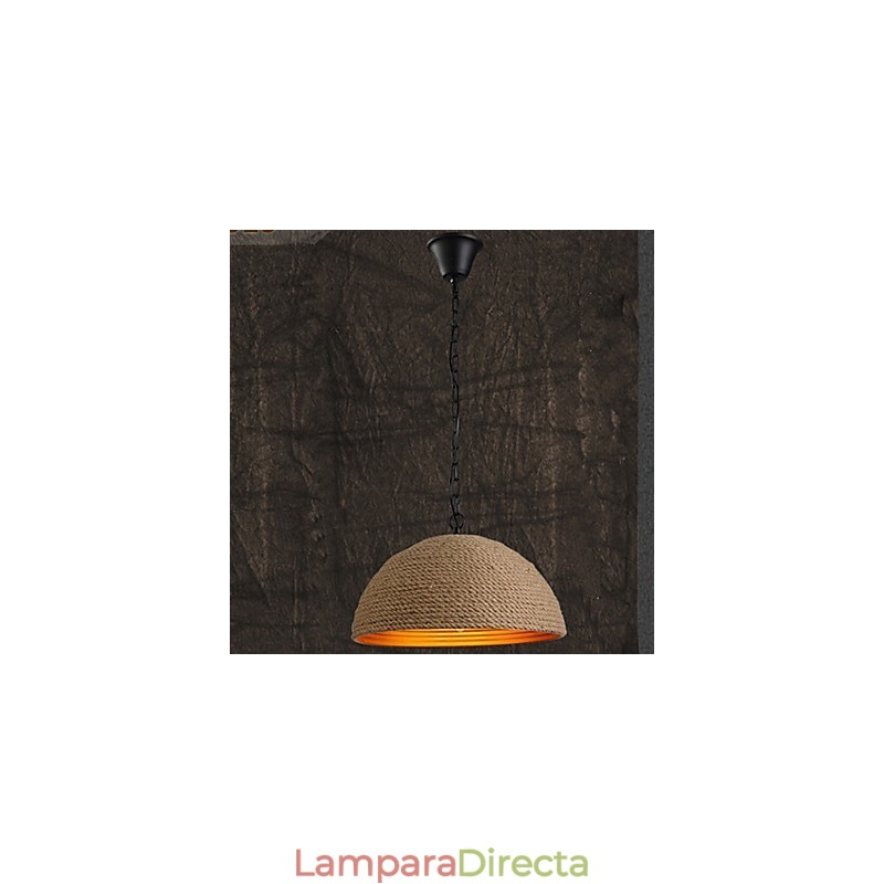 Lámpara de araña vintage de hierro forjado: cáñamo industrial creativo
