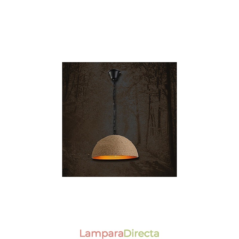 Lámpara de araña vintage de hierro forjado: cáñamo industrial creativo