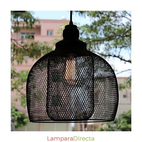Lámpara de araña de hierro con forma de jaula de pájaros estilo retro americano Lámpara de araña de hierro con forma de jaula de pájaros estilo retro americano