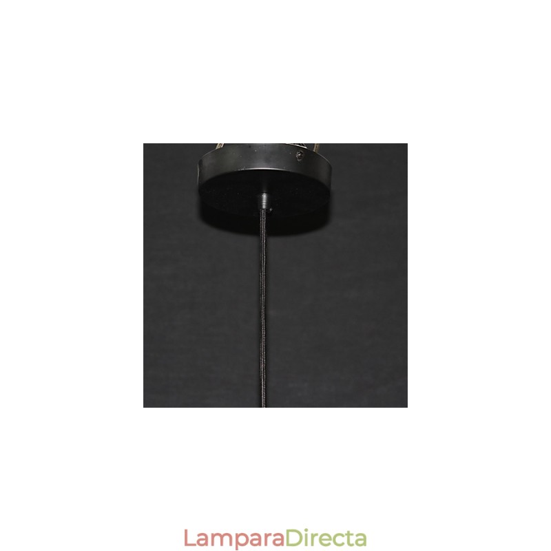 Lámpara de araña de hierro con forma de jaula de pájaros estilo retro americano