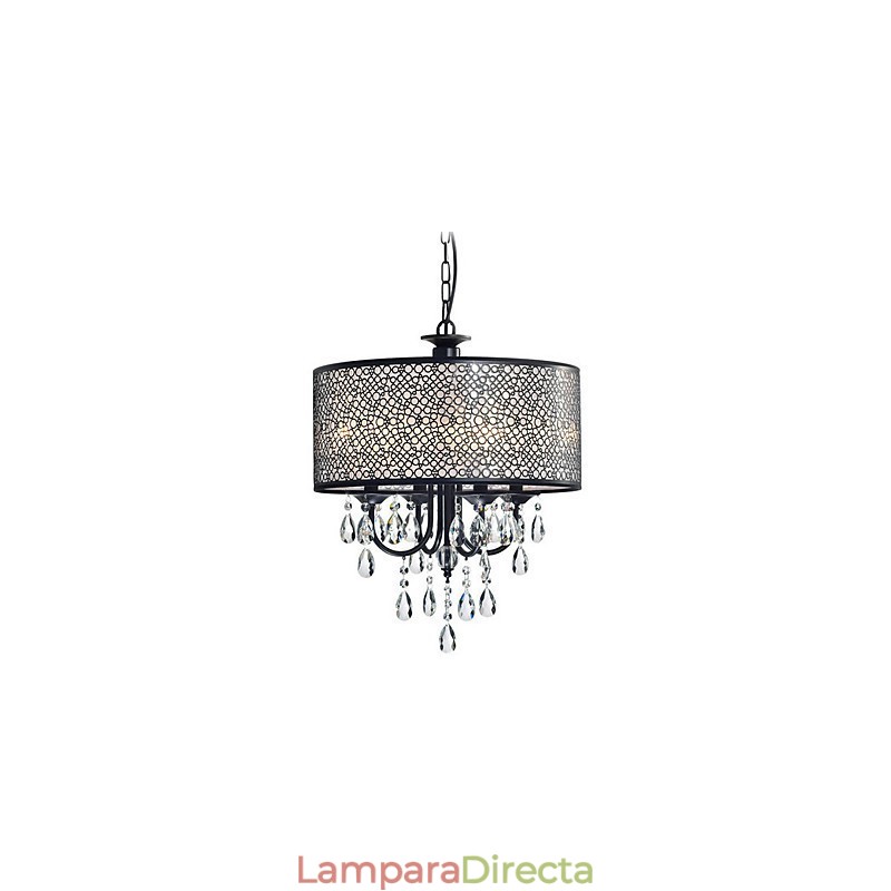 Lámpara de araña de metal con pintura de cristal clásica tradicional