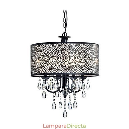 Lámpara de araña de metal con pintura de cristal clásica tradicional