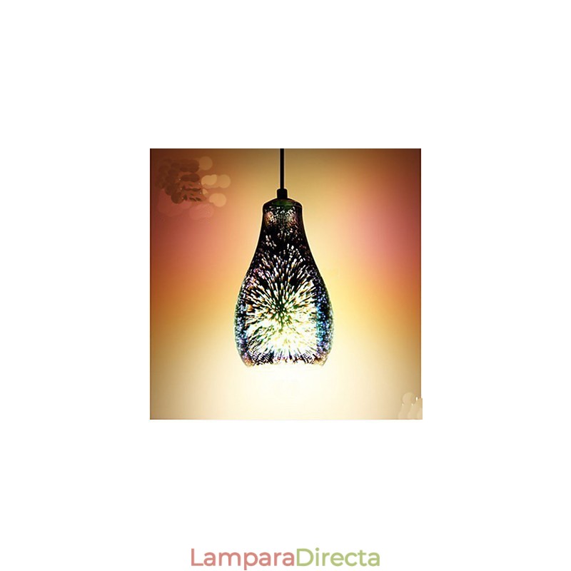 Lámpara colgante creativa de cristal 3D de mesa sencilla C