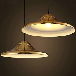 Lámpara colgante de metal dorado estilo campestre para garaje