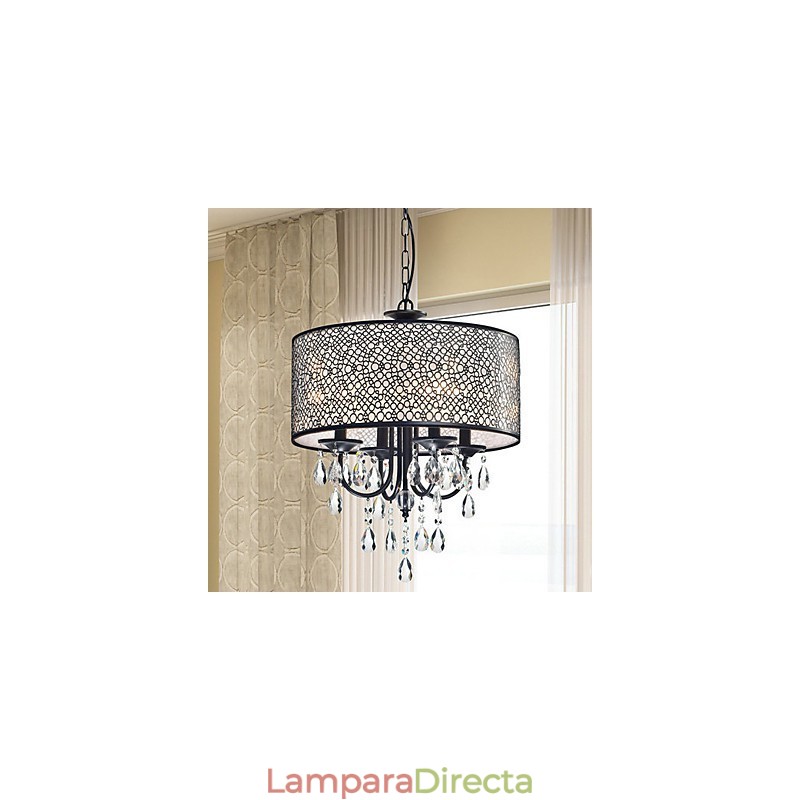 Lámpara de araña de metal con pintura de cristal clásica tradicional