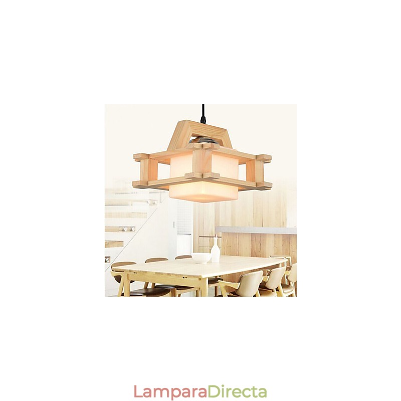 Lámpara de madera maciza