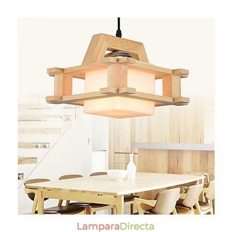 Lámpara de madera maciza Lámpara de madera maciza