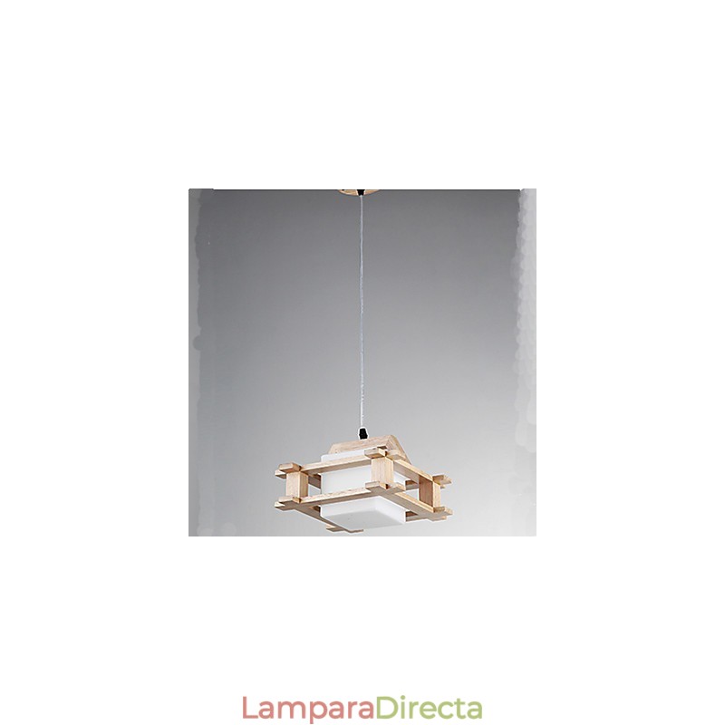 Lámpara de madera maciza
