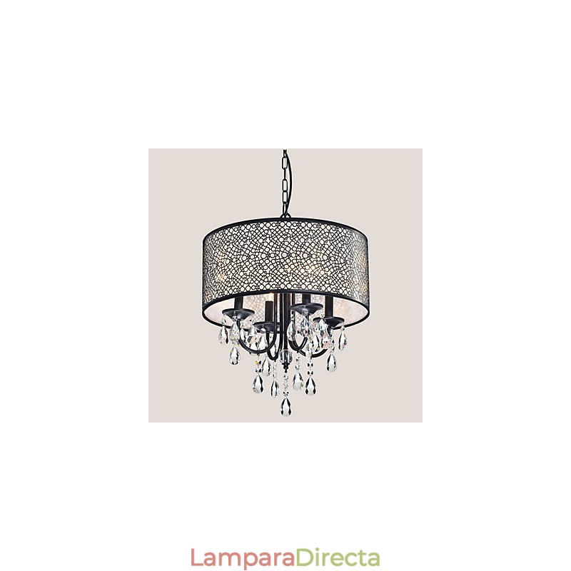 Lámpara de araña de metal con pintura de cristal clásica tradicional