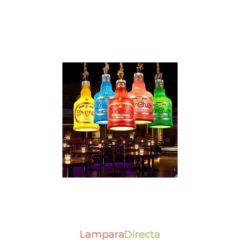 Lámpara colgante retro simple americana Lámpara colgante de un solo cabezal