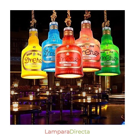 Lámpara colgante retro simple americana Lámpara colgante de un solo cabezal Lámpara colgante retro simple americana Lámpara colgante de un solo cabezal