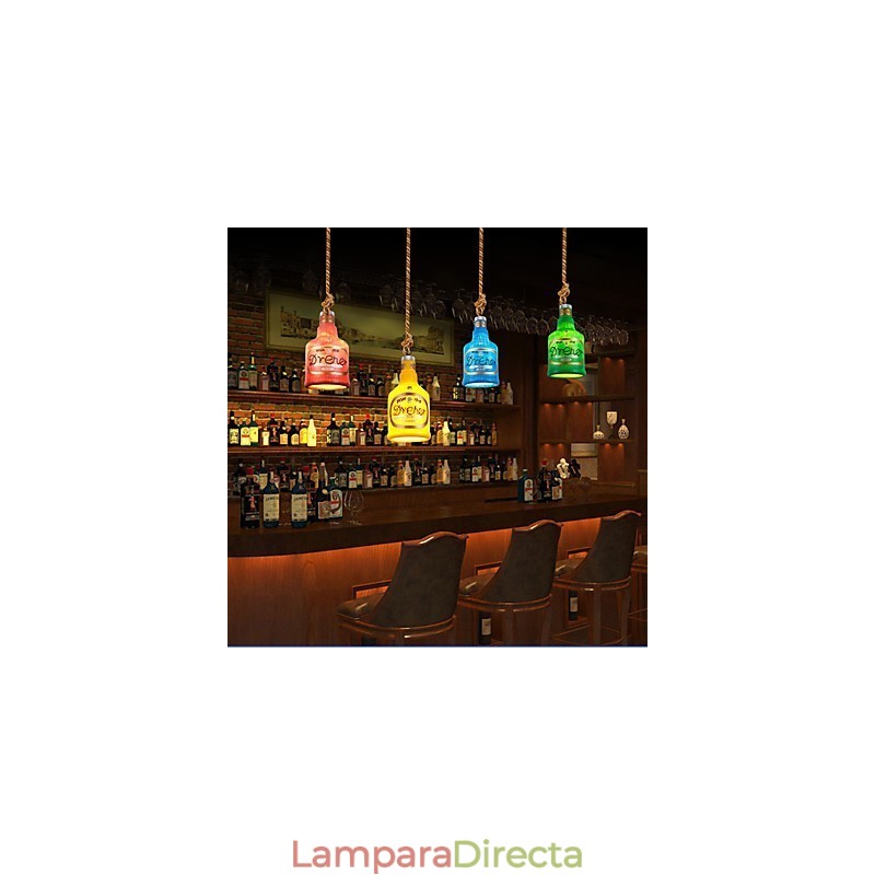 Lámpara colgante retro simple americana Lámpara colgante de un solo cabezal