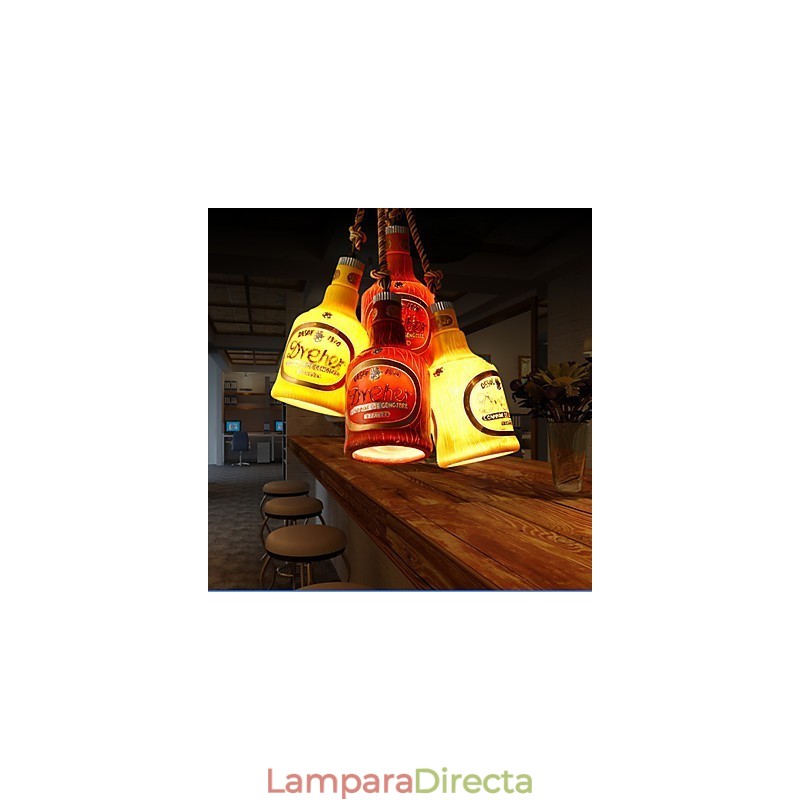 Lámpara colgante retro simple americana Lámpara colgante de un solo cabezal