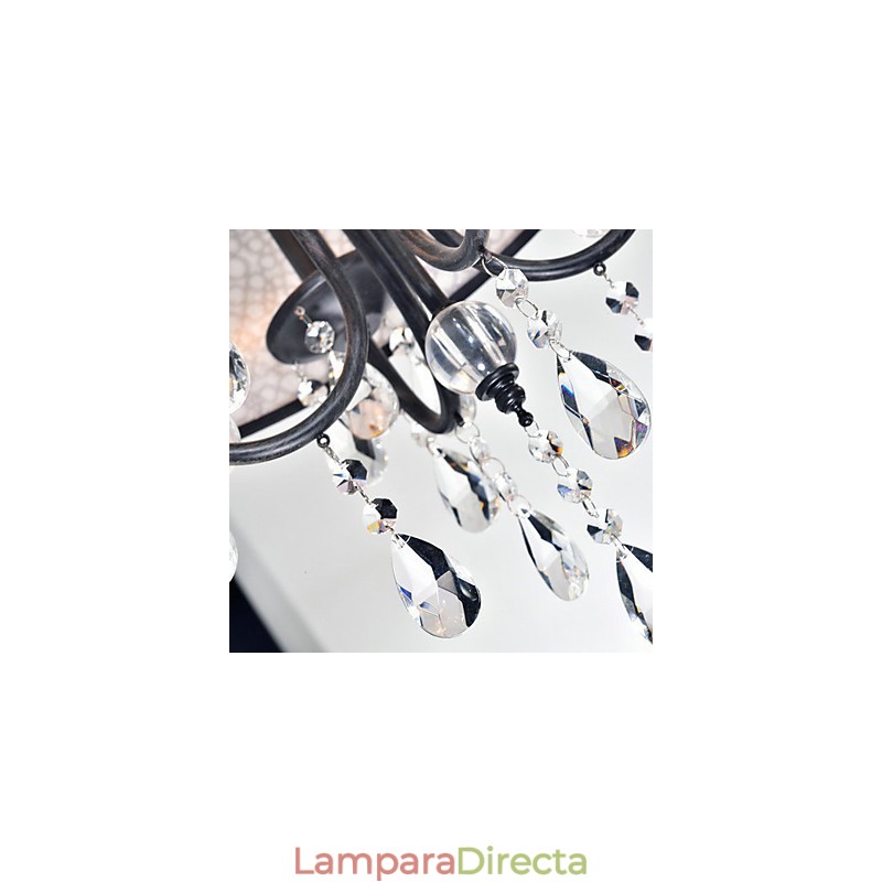 Lámpara de araña de metal con pintura de cristal clásica tradicional