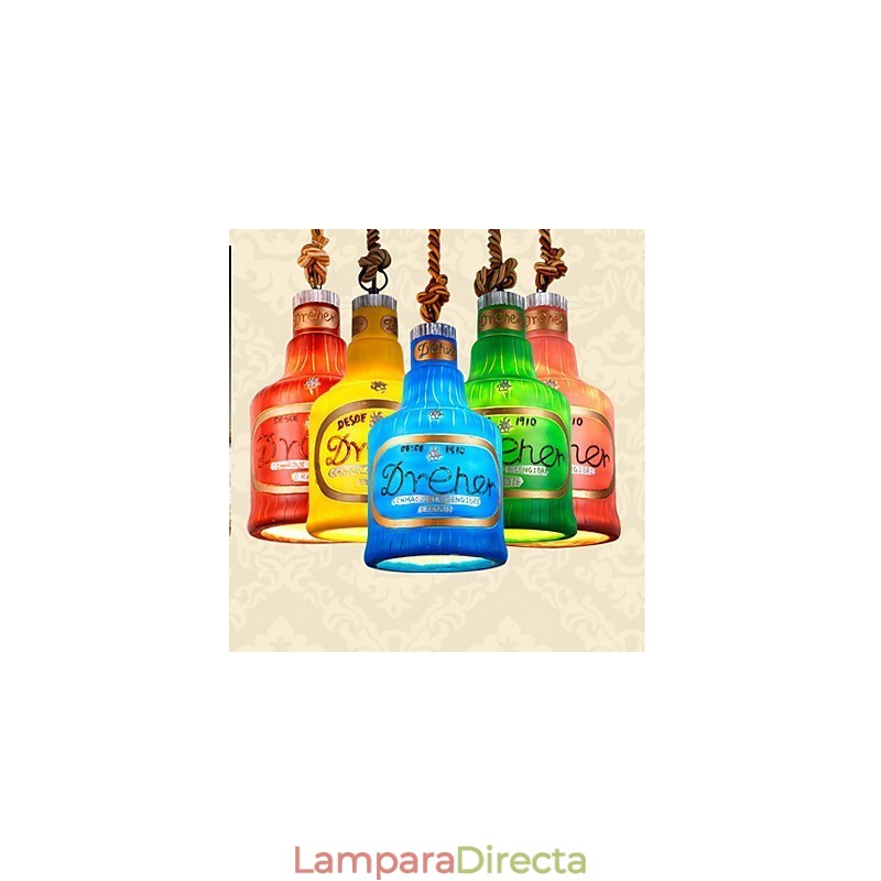 Lámpara colgante retro simple americana Lámpara colgante de un solo cabezal