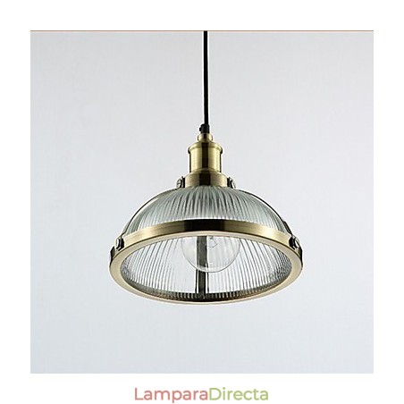 Lámpara colgante pequeña con pantalla de cristal estilo retro americano Lámpara colgante pequeña con pantalla de cristal estilo retro americano