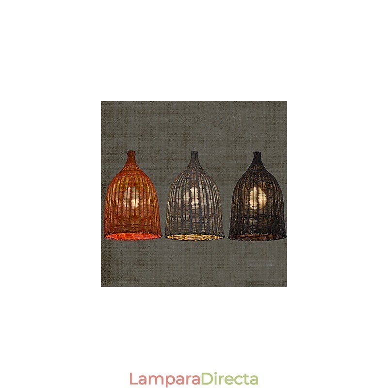 Lámpara de araña de ratán Lámpara de araña Lámpara de ratán retro creativa