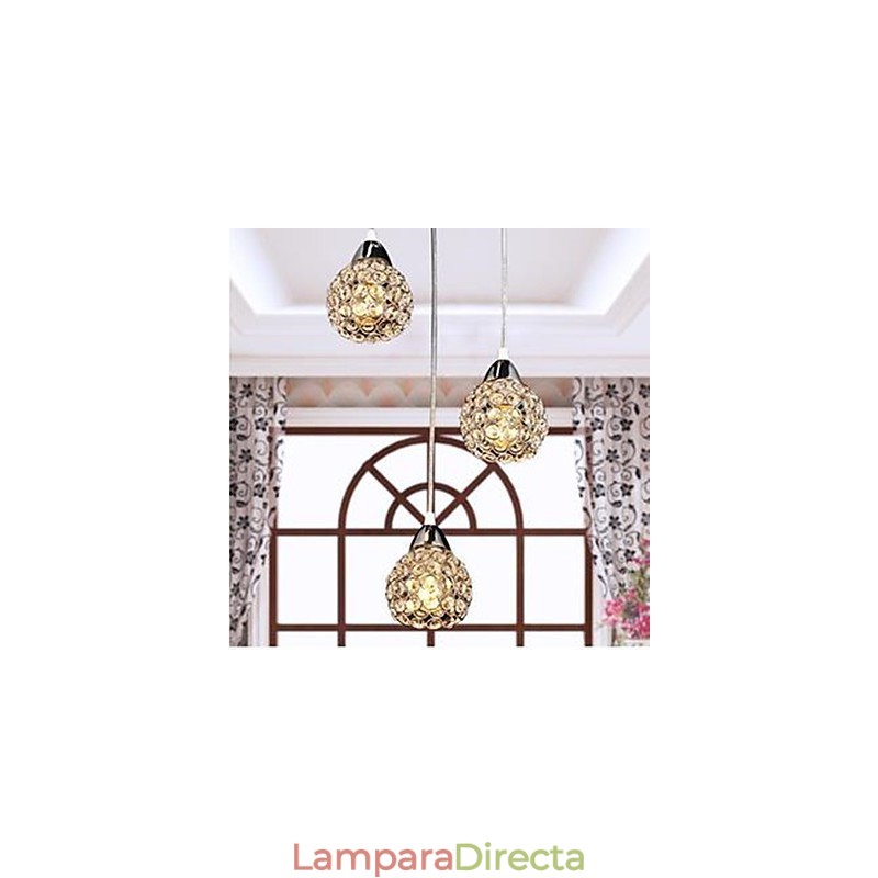Lámpara de araña pequeña de cristal K9 para comidas