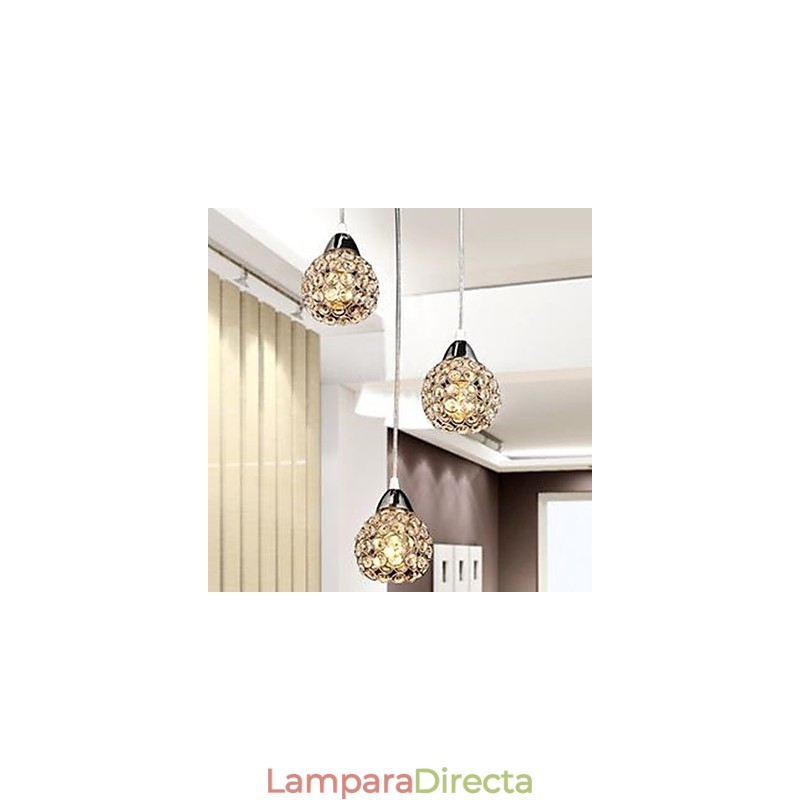 Lámpara de araña pequeña de cristal K9 para comidas