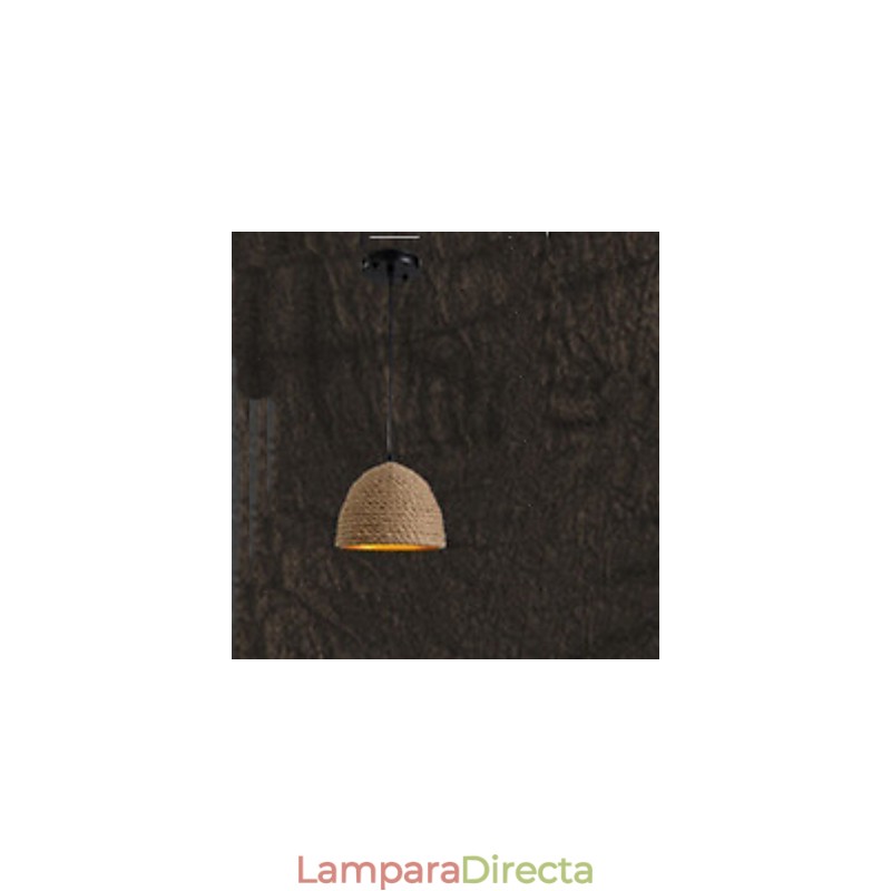 Lámpara de araña vintage de hierro forjado con cáñamo industrial creativo