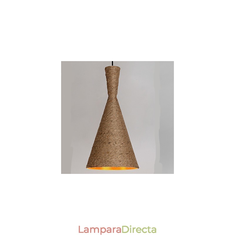 Lámpara de araña retro industrial de cáñamo