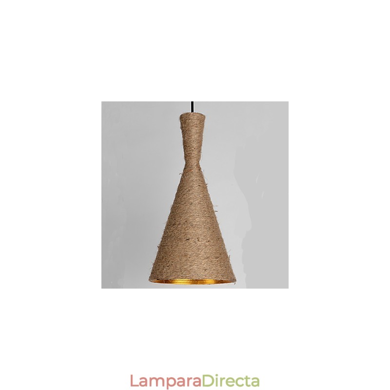Lámpara de araña retro industrial de cáñamo