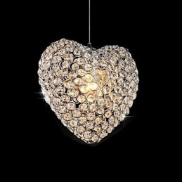 Lámpara colgante de metal y cristal moderna y contemporánea