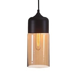 Lámpara de techo WestMenLights con elegante pantalla de botella, lámpara colgante de vidrio, bombilla Edison para el hogar.