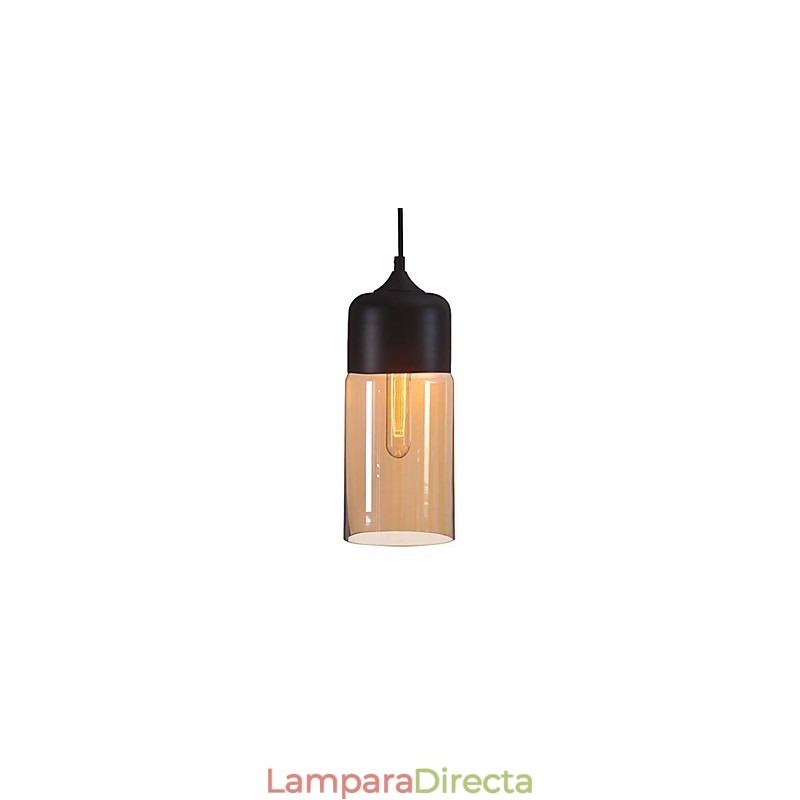 Lámpara de techo WestMenLights con elegante pantalla de botella, lámpara colgante de vidrio, bombilla Edison para el hogar.