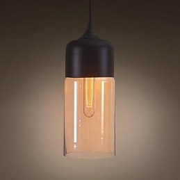 Lámpara de techo WestMenLights con elegante pantalla de botella, lámpara colgante de vidrio, bombilla Edison para el hogar.