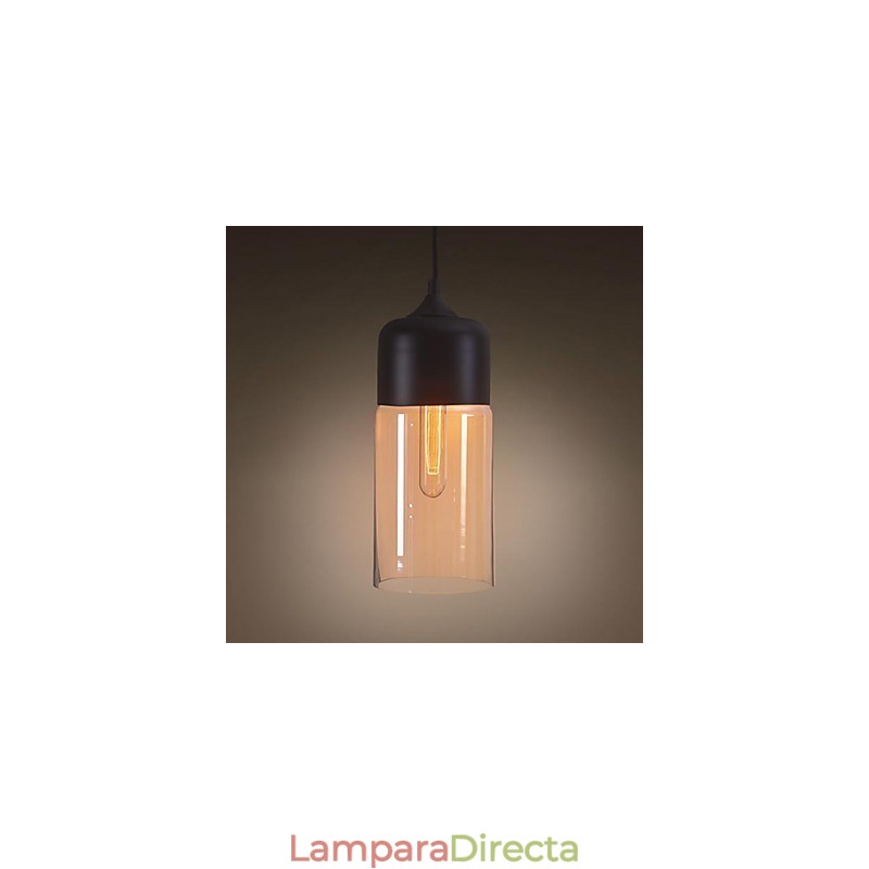 Lámpara de techo WestMenLights con elegante pantalla de botella, lámpara colgante de vidrio, bombilla Edison para el hogar.