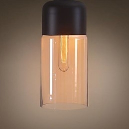 Lámpara de techo WestMenLights con elegante pantalla de botella, lámpara colgante de vidrio, bombilla Edison para el hogar.