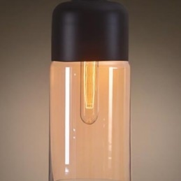 Lámpara de techo WestMenLights con elegante pantalla de botella, lámpara colgante de vidrio, bombilla Edison para el hogar.